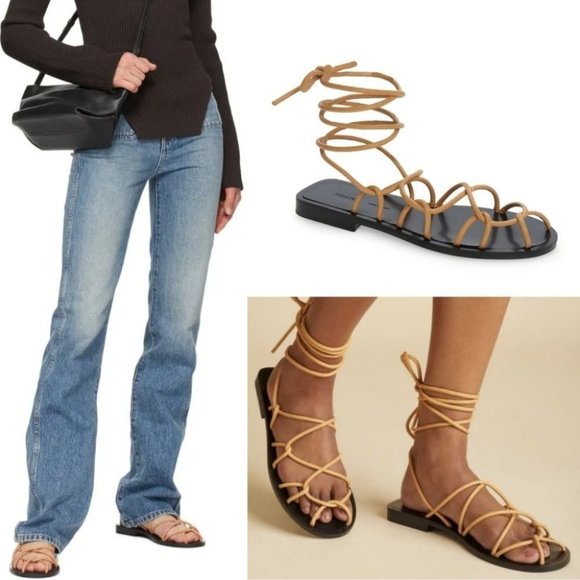NWT! KHAITE Lace-Up Sandals Size 8
